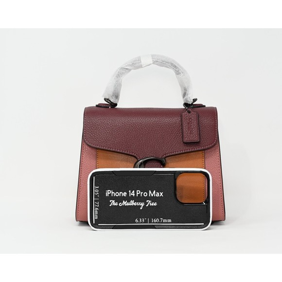 COACH TABBY 20 Top Handle Crossbody Vintage Pink Colorblock Leather 635 NWT $395 - Picture 2 of 12